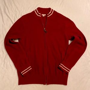 Merona Varsity Red Zip-up Sweater